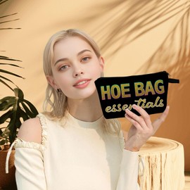 MoCaliduccious Funny Retirement Cosmetic Bag Makeup Bag Portable Storage Organizer Weekend Overnight Fun Makeup Travel Toiletry Bag Zipper Pouch Hostess Gift Ideas Cool Gifts for Women (Golden)