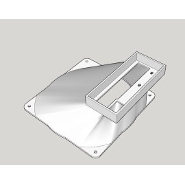 Nvidia GPU Blower Fan Shroud with Lip for A100/CMP 170HX - 140mm