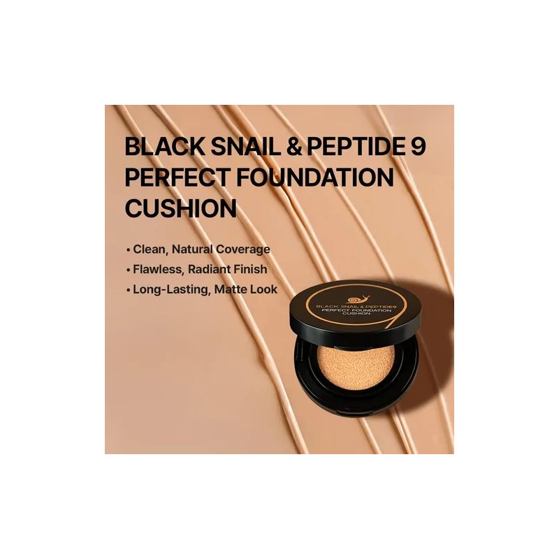 Farmstay Black Snail & Peptide 9 Perfect Cushion Foundation