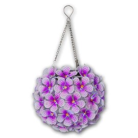 Star Trading Solar Hanging Decoration "Hortensia" Pink 44 LEDs