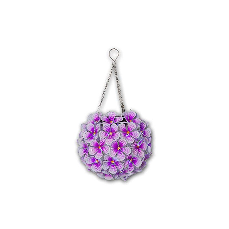 Star Trading Solar Hanging Decoration "Hortensia" Pink 44 LEDs