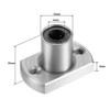 sourcing map LMH6UU Two Side Cut Flange Linear Ball Bearings,