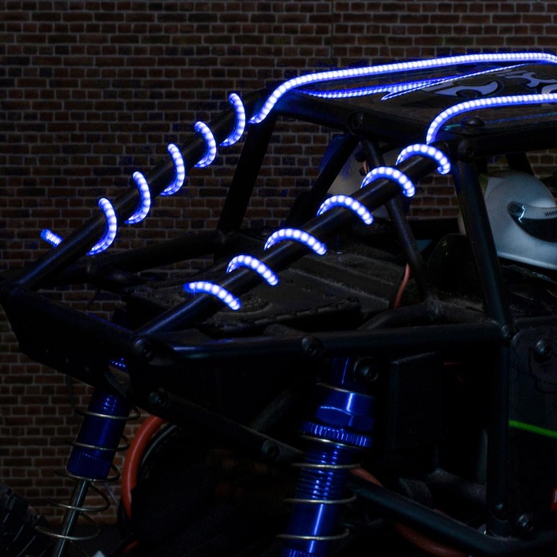 AOLTNRC 2pcs LED Light Strip for RC Cars, Flexible Cuttable