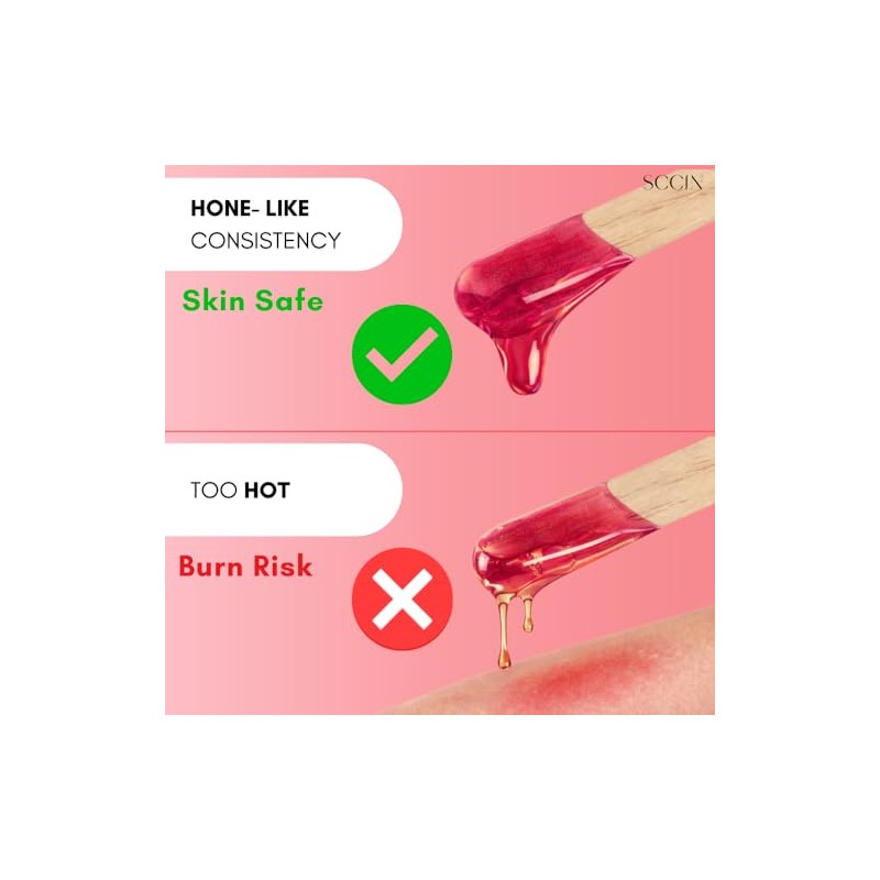 Natural Rose Extract Sugar Wax Hair Removal Kit 450g, 20