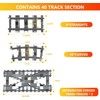 City Train Track, 40PCS Classic Train Rails Accessories, Railway Building