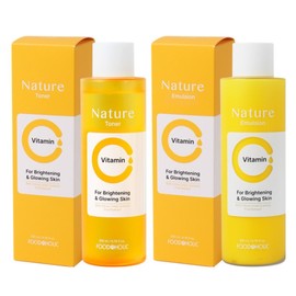 Foodaholic Nature Vitamin 2-piece set (toner + emulsion)/radiant tone-up whitening / 푸드어홀릭 네이처 비타민 2종 단품 세트(토너+에멀전)광채 톤업 화이트닝