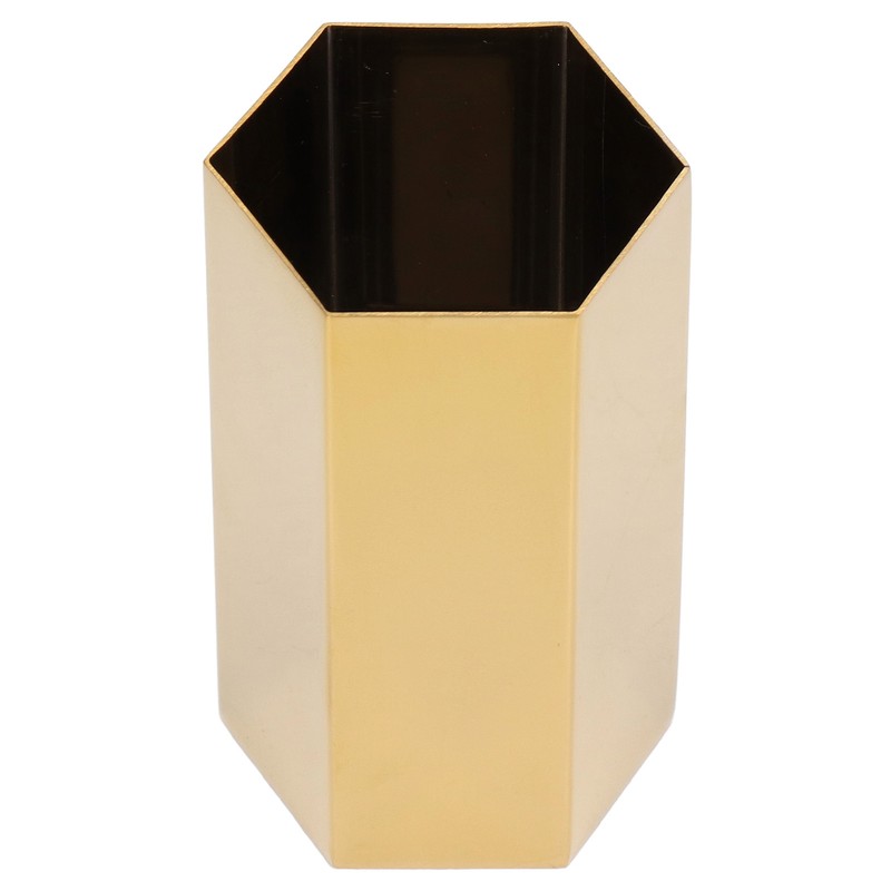 Pen Holder Hex Stainless Steel Gold Electroplating Durable Glossy Corrosion