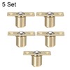sourcing map Door Cabinet Closet Drawer 12.5mm Shaft Dia Brass