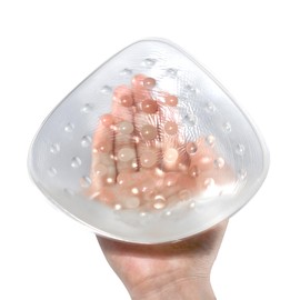 Polreta Mastectomy Breast Prosthesis for Swimming,Waterproof Swim Breast Form for Mastectomy Women Concave Bra Pad Inserts(1 Piece)