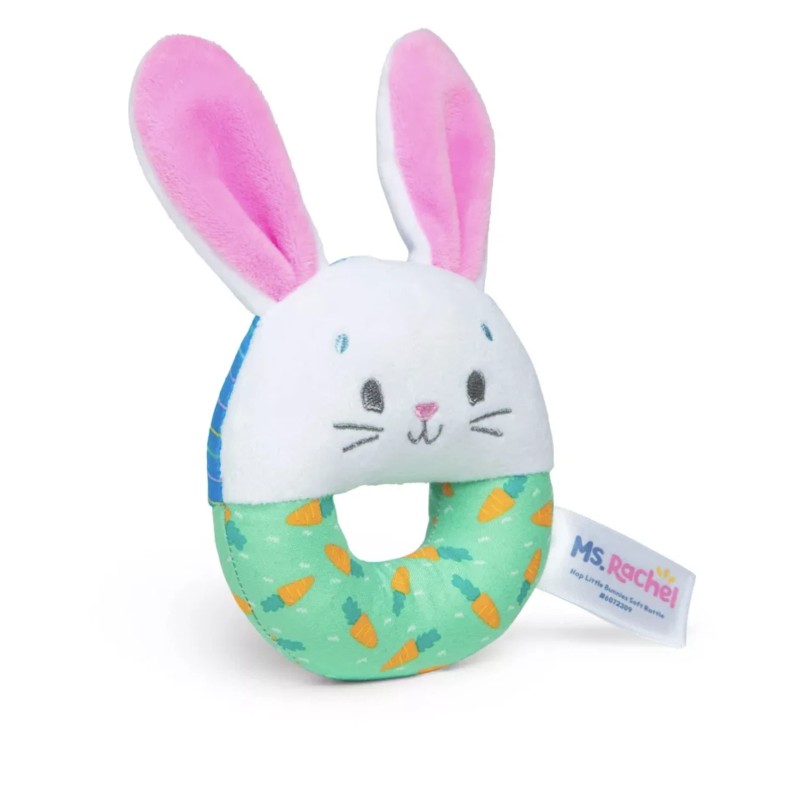 target Ms. Rachel Hop Little Bunnies Soft Rattle New with