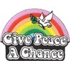 Klicnow Give Peace a Chance (Rainbow) embroidered Patch 8cm X