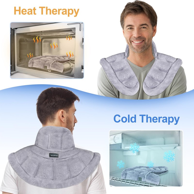 SuzziPad Neck Heating Pad Microwavable for Discomfort Reduction, Shoulder Heated