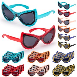 Kids Spider Sunglasses Bulk 24 Pack, Party Favors for Kids Age 3-8, UV400 Protection Sunglasses for Boys Girls, Goodie Bags Stuffers for Birthday/Classroom/Pool Party Supplies, Gifts for Students