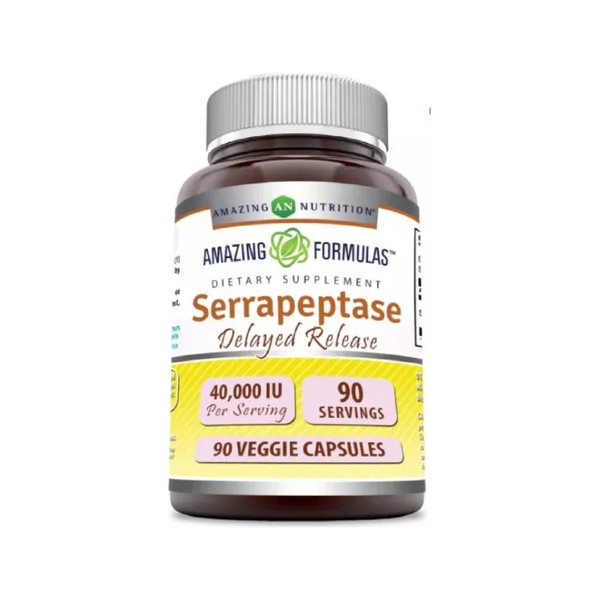 Amazing Formulas Serrapeptase 40000 Iu 90 Cápsulas Sabor Sin Sabor