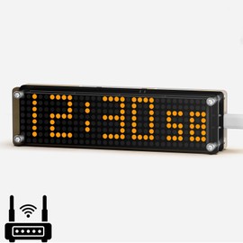 NPHMbM 10 Inch Big Digital Clock with WiFi NTP Sync,Smart Large Display Digital Clock for with Seconds Options, DST, 12/24H Format, LED Matrix Desk Clock for Home and Office