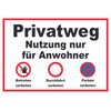 HB-Druck Privatweg Nutzung nur für Anwohner Sign A4 (210x297mm)