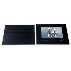 PrintAVizion Blank Black Video Brochure with 7" HD Screen and Easy to Upload Your Videos