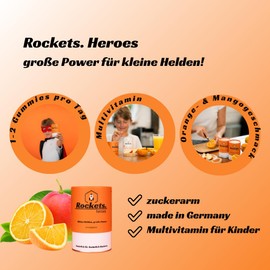 Multivitamin Gummis - Premium Komplex für Kinder - vegan - zuckearm - Vitamine und Mineralstoffe - Made in Germany