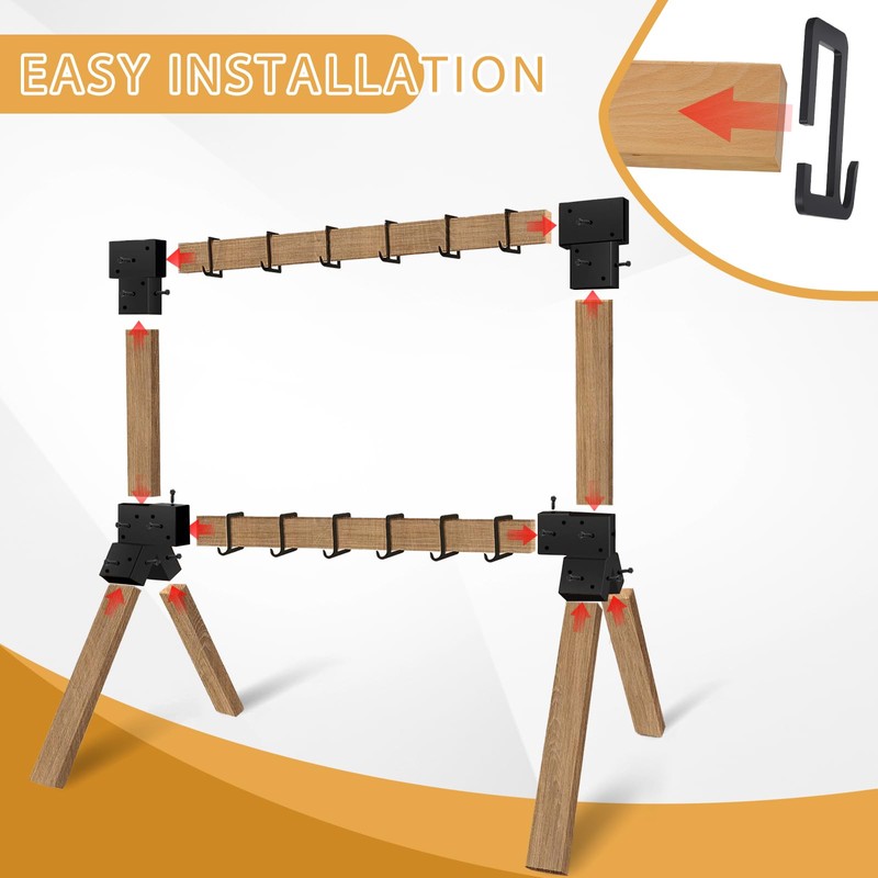 POSTYBAY 2x4 Target Stand Brackets Set, Heavy Duty Y &