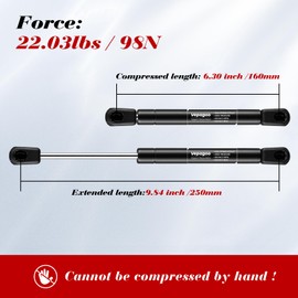 Vepagoo 9.84 inch 22 Lb/98N Gas Shock Spring Strut for Cabinet Door Toy Tool Box Lid, Camper Shell Topper Window, Truck Tool Box, Set of 2