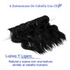 Extensiones De Cabello Con Clip, 6 Piezas, Cabeza Completa