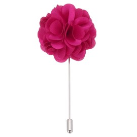 PATIKIL Flower Boutonnieres Pin, 1 Pcs Lapel Pin for Men Camellia Flower for Suit Wedding Graduation Anniversary Brooch Graduation Outfit Accessories, Rose Red