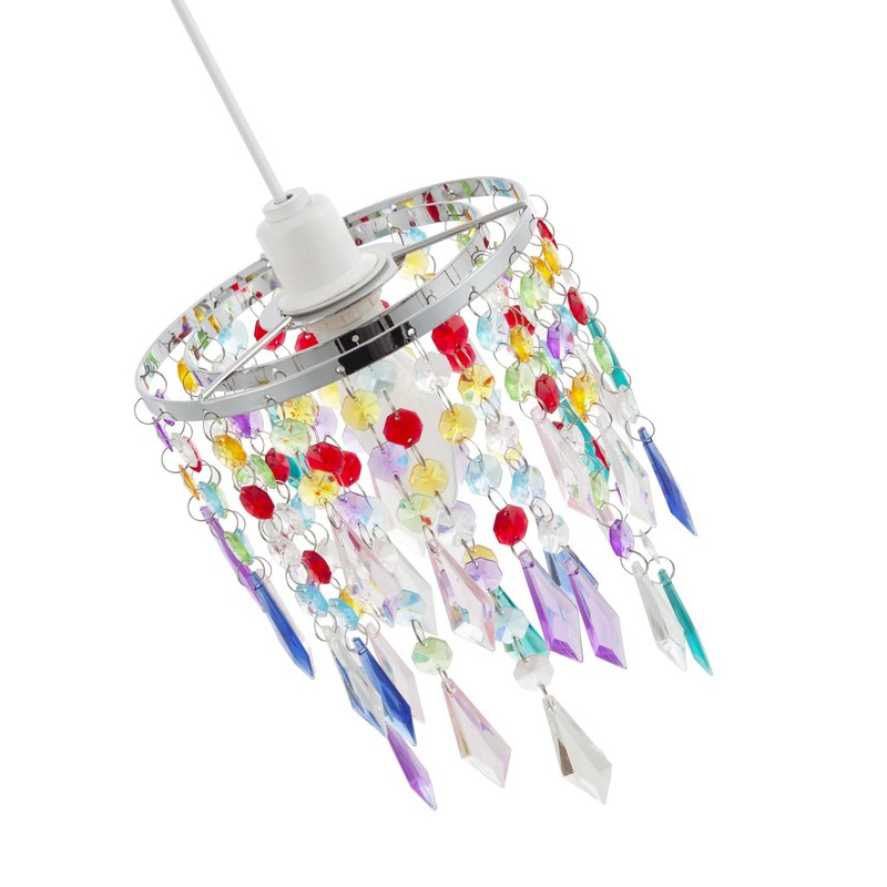 Modern Waterfall Design Easy Fit Pendant Shade with Multi Coloured