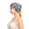 HONENNA Printed Turban Headband Chemo Cap Soft Sleep Beanie (Gray)