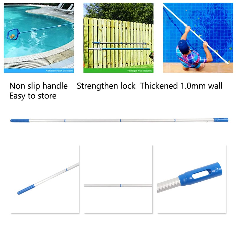 Aluminum Telescopic Pool Pole, 1.6 Meter Swimming Pool Pole, Extendable