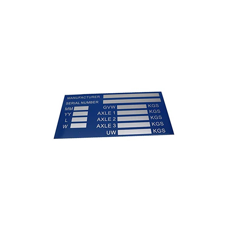 VIN Serial ID TAG Plate Data Blank CAR Truck HOT