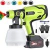 JiGiU Cordless Paint Sprayer Fence HVLP Spray Gun Electric Spray