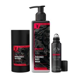 The Beard Struggle Beast Body Bundle: Men's Body Wash, Deodorant & Cologne - Eddie Hall The Beast Line Ragnarok Rising Special Edition - Premium Body Wash Men Deodorant & Roll on Cologne