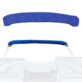 Bimini Top Storage Boot，600D Sun Protection Windproof Bimini top Boot Cover,Suitable for 3-4 Bows Bimini Tops,Tear Resistant Durable Canvas Waterproof Storage Boot Cover (Blue, 73"-78" W)