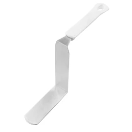 Dr. Oetker Winkelpalette extra hoch, Streichmesser zum Dekorieren und Verzieren von Torten, Küchenhelfer mit Funktionsteil aus Edelstahl, hochwertiges Glasurmesser(Farbe: Weiß/Silber),Menge:1Stück