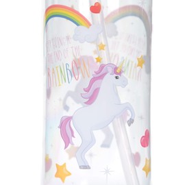 Enchanted Rainbows Unicorn Reusable Water Bottle with Flip Straw