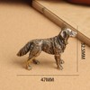 TEAMWILL Brass Mini Golden Retriever Figurine Statue Dog Ornament Animal