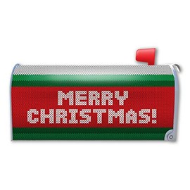 Ugly Christmas Sweater Mailbox Cover Magnet by Magnet America is 18.375" x 21" Made for Metal Mailboxes