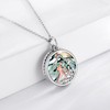 AXOMY Compass Necklace 925 Sterling Silver Travel Waywalker Mountain Pendant