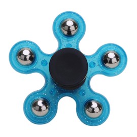 Toyland® Spinnerooz Glitter Hand Spinner Novelty Toy - Fidget Spinner - 5 In 1 - Jump, Bounce, Spin (BLUE)