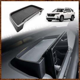 Muslogy for 2024 2023 Pilot Dash Storage Tray Insert Behind Screen Box Center Console Organizer Interior Accessories Compatible with Honda Pilot 2023-2024 Sport EX-L TrailSport Touring Elite(Brown)