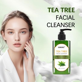 GROEI Tea Tree Facial Cleanser 150ml – Oil Control Face Wash with Vitamin – Refreshing Gel Cleanser for Combination & Oily Skin (1PC)