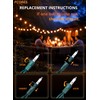 PCORES Solar Christmas Lights Outdoor, 26ft 100 LED Warm White