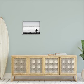 Stupell Industries Surfer Silhouette Beach Stroll Distant Ocean Waves, Design by Graffitee Studios