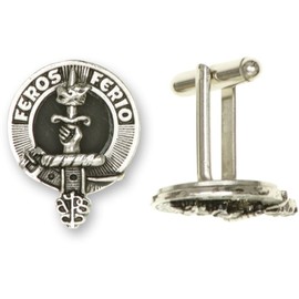 Pair of Scottish Clan Crest Cufflinks – Over 100 Clan Crest - multi-coloured