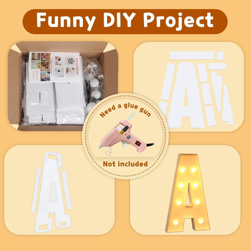 imprsv 3FT Marquee Light Up Letters, Mosaic Letters Marquee Letters