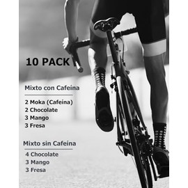 Gel energético para corredores, ciclistas y triatletas | Medralabs 10 pzas | Carbohidratos rápidos (10 Piezas, Mixto Sin Cafeina)
