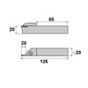 PAULIMOT Parting Steel Holder 20 x 20 mm with Indexable