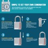 [ZARKER XD40] Heavy Duty Outdoor 4-Digit Combination Padlock for Locker,