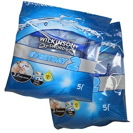 Hair Shaver with Vitamin E, (10 pack) Sword Everyday 2 for smooth and Comfortable Shave