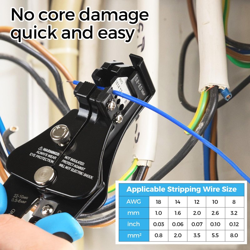 WGGE Automatic Heavy Duty Wire Stripper/Wire Cutter, 3 IN 1